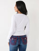 TRUE RELIGION Notch Logo Womens Long Sleeve Tee image number 4