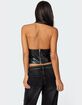 EDIKTED Tana Faux Leather Halter Top image number 4