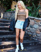RSQ Womens Low Rise Denim Mini Skirt image number 9