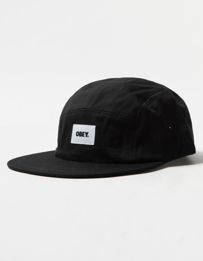 OBEY Bold Label Organic 5 Panel Mens Strapback Hat image number 0