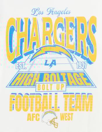 THE WILD COLLECTIVE Los Angeles Chargers Player Mens Boxy Tee Alternative Image