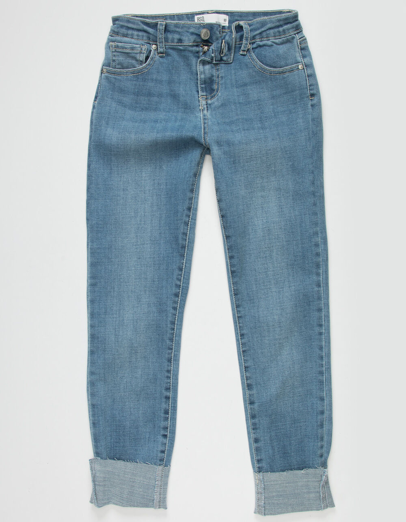 RSQ Mid Rise Cuff Girls Jeans image number 4