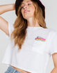 VOLCOM California Womens White Crop Pocket Tee image number 2