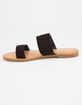SODA Double Strap Black Womens Sandals image number 4