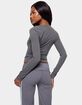 EDIKTED Ferne Long Sleeve V-Neck Top image number 3