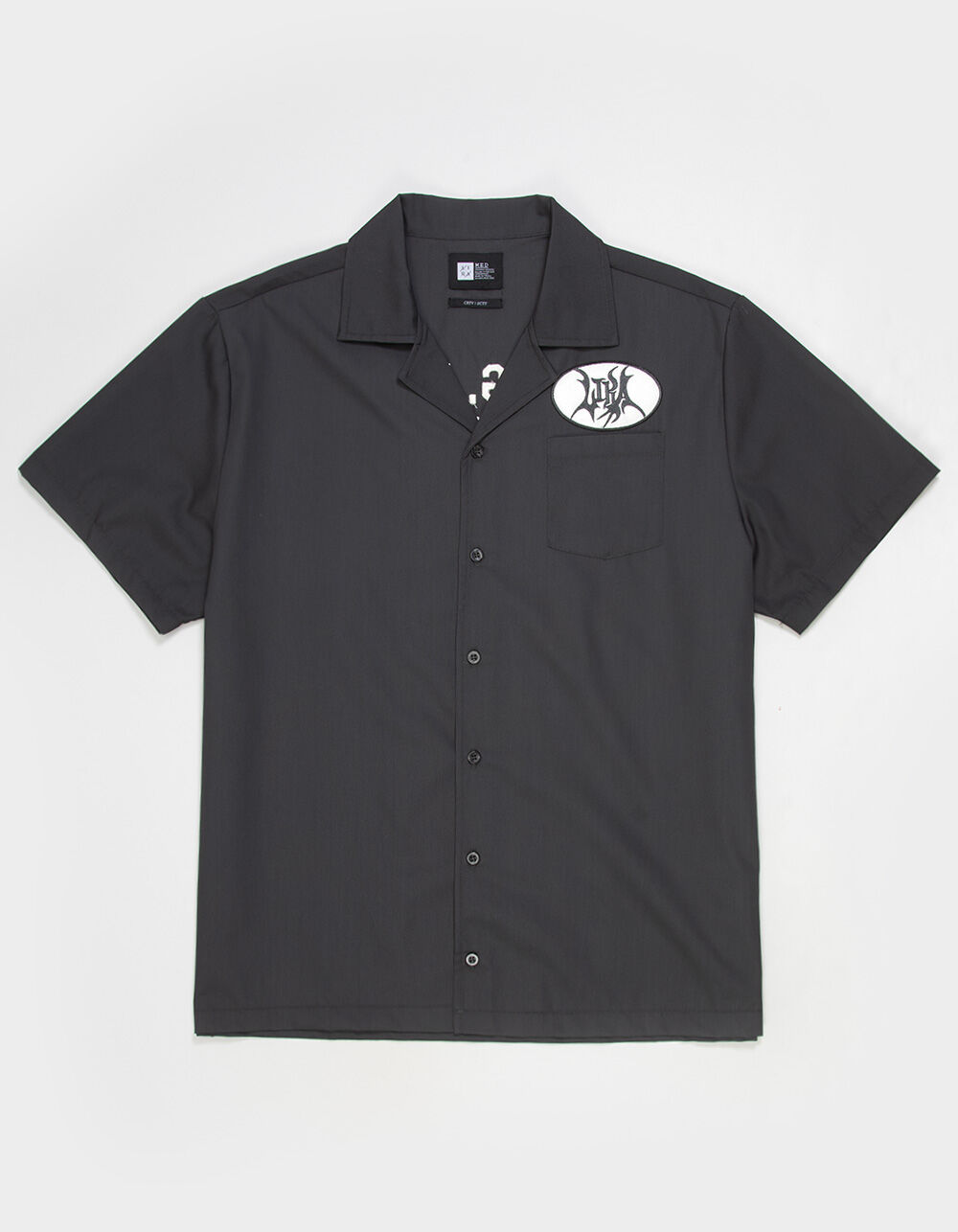 LIRA Mechanic Gothic Mens Button Up Shirt - WASHED BLACK | Tillys