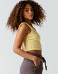 DESTINED Square Neck Womens Yellow Tank image number 2