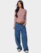 EDIKTED Corina Ribbed Stripey Long Sleeve Tee image number 5