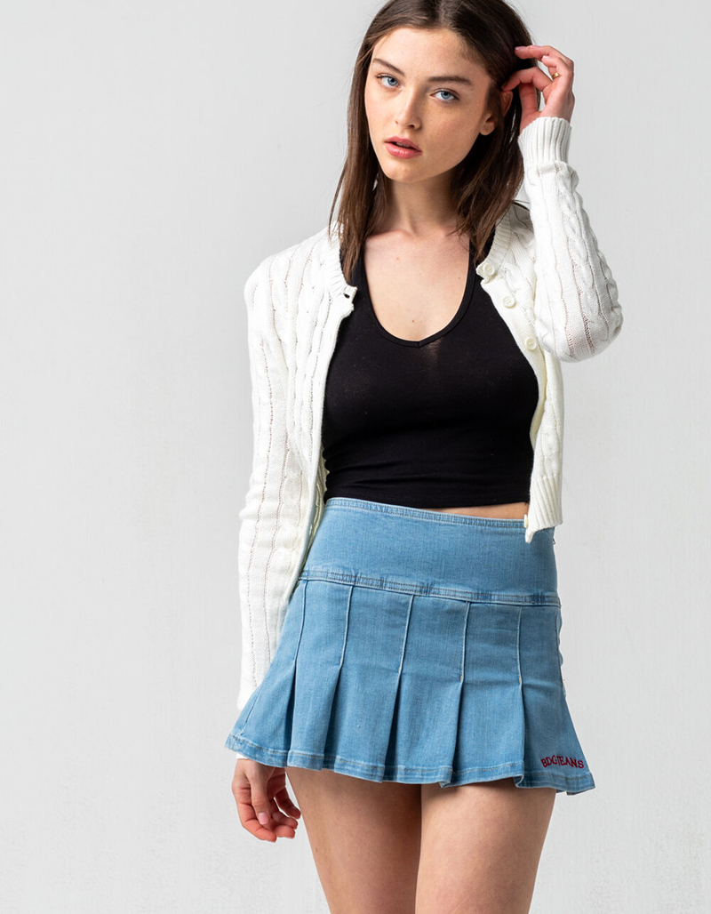 BDG Urban Outfitters Kilt Denim Mini Skirt image number 0