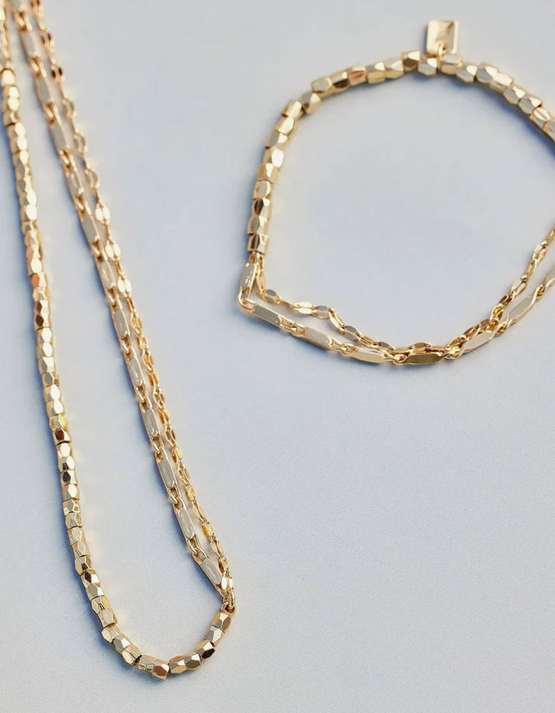 PURA VIDA Metal Bead & Chain Stretch Bracelet image number 2