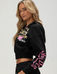VON DUTCH Womens Crop Zip-Up Hoodie image number 3