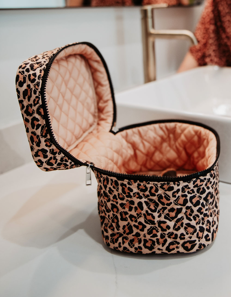 KATYDID Brown Leopard Make Up Bag image number 5