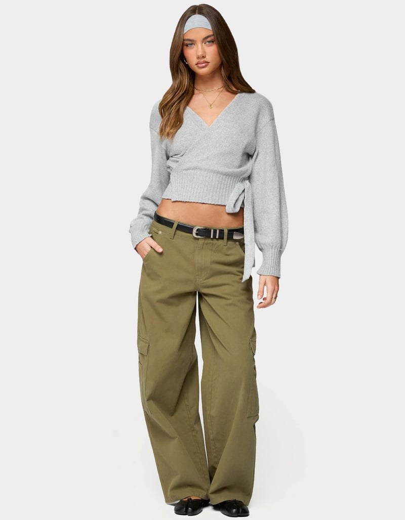 EDIKTED Stella Wrap Knit Cardigan image number 3