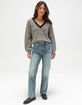 VERO MODA Womens Stripe V-Neck Sweater image number 2