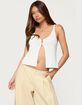 EDIKTED Mikinley Split Front Knit Tank Top image number 1