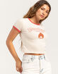 MONCHHICHI 1974 Womens Ringer Baby Tee image number 3