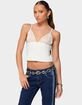 EDIKTED Keesha Lacey Boned V-Neck Top image number 1