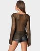 EDIKTED Asymmetric Open Knit Top image number 4