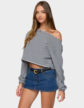 EDIKTED Aveline Off Shoulder Light Sweatshirt Alternative Image