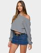 EDIKTED Aveline Off Shoulder Light Sweatshirt image number 2