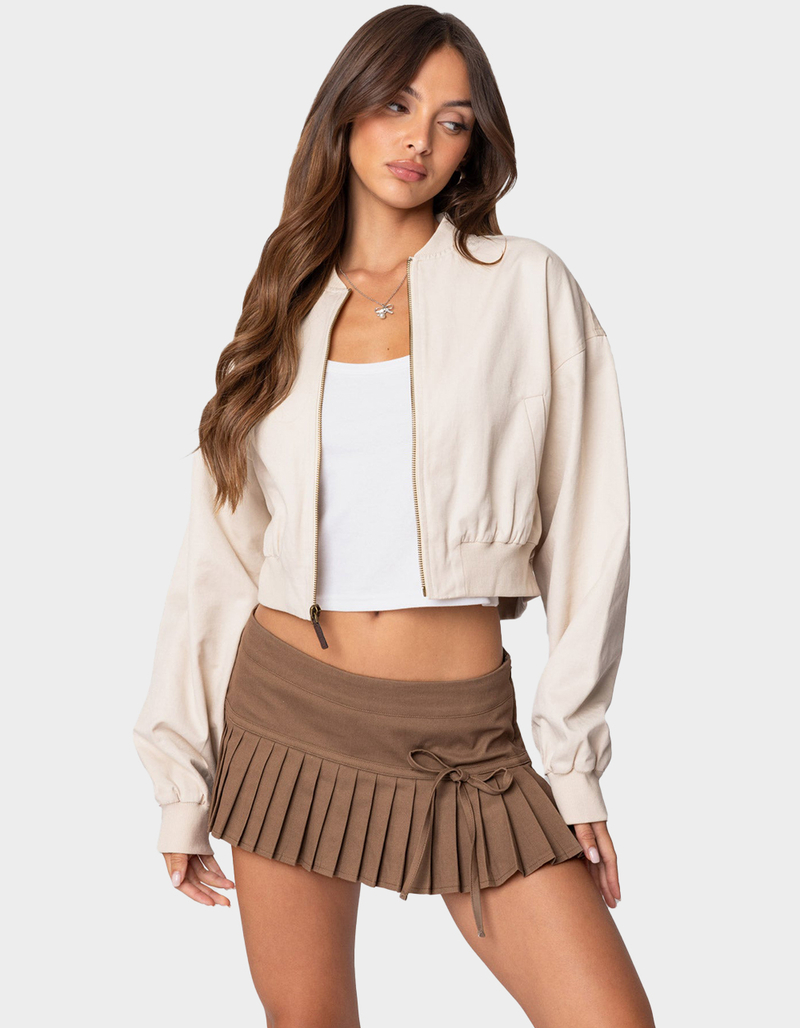 EDIKTED Zarria Cropped Bomber Jacket image number 0