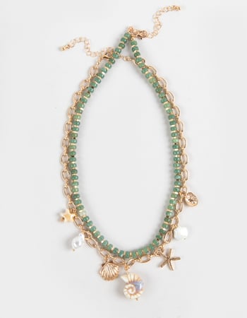 FULL TILT Layered Multi Shell/Beaded Necklace Primary Image