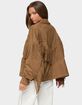 EDIKTED Evonka Fringe Faux Suede Jacket image number 3