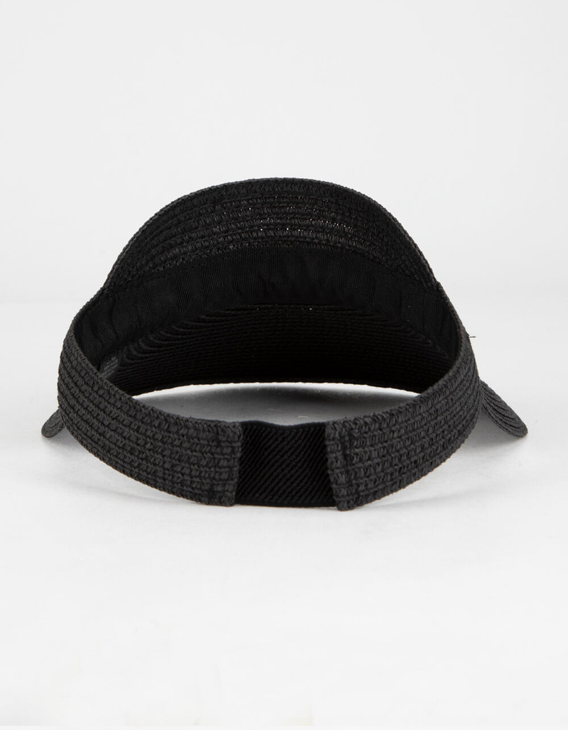 Straw Womens Black Visor image number 1