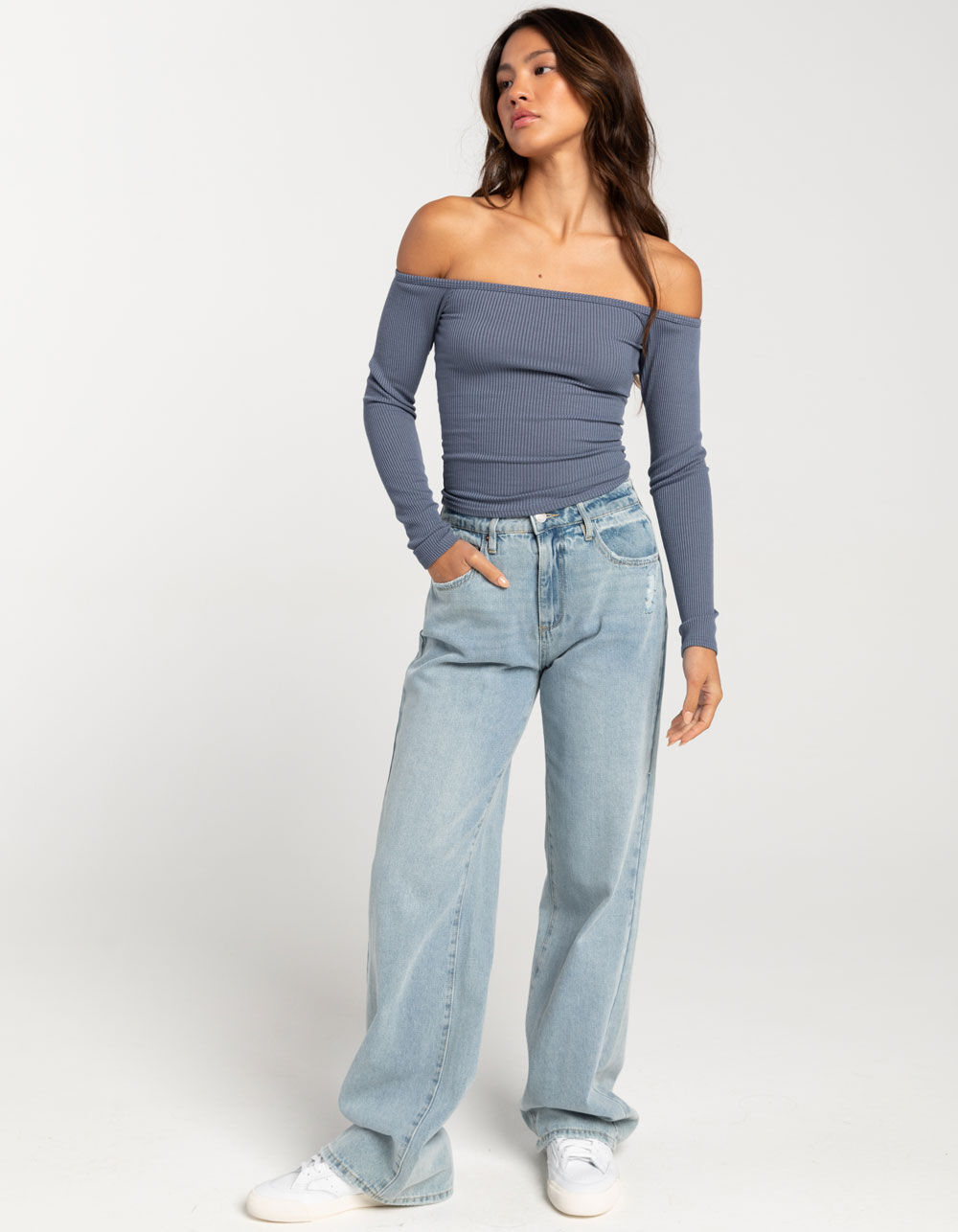 off the shoulder baggy top