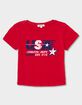 USA Athletic Department Distressed Womens Baby Tee image number 2
