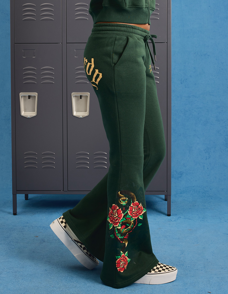 ED HARDY Snake Rose Womens Bootcut Sweatpants image number 6