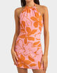 RHYTHM Bora Bora Floral Halter Womens Mini Dress image number 1