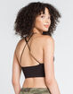 FULL TILT O-Ring Back Seamless Ribbed Black Bralette image number 3