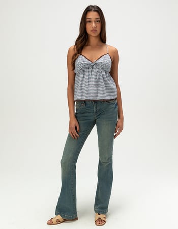 RSQ Womens Plaid Babydoll Cami Alternative Image