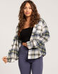 LOVE TREE Plaid Womens Boyfriend Flannel image number 1