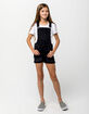 RSQ Roll Cuff Black Girls Denim Shortalls image number 2