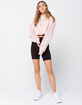 CHAMPION Reverse Weave Womens Blush Crop Hoodie image number 4