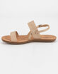 SODA Double Strap Buckle Womens Taupe Sandals image number 4