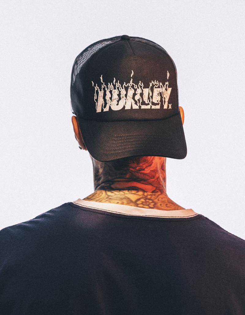 HURLEY x Travis Barker Flame Trucker Hat image number 1