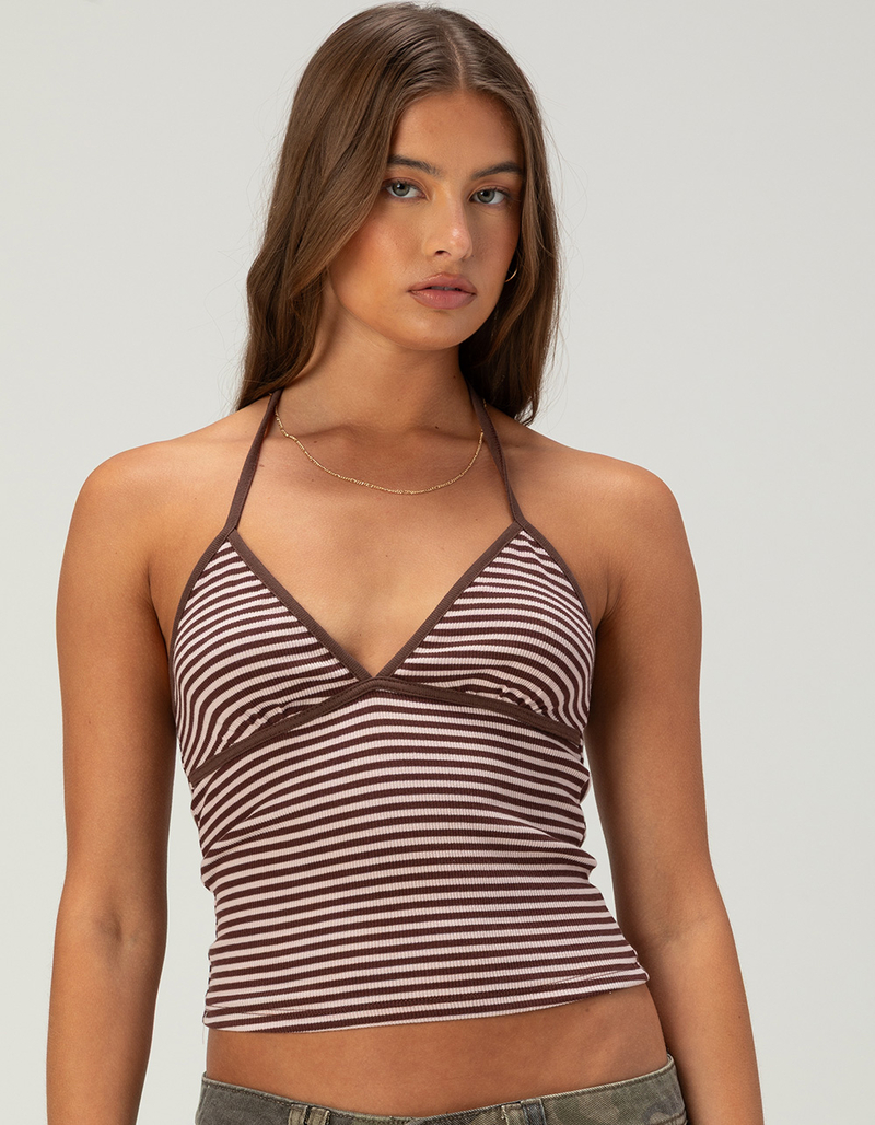 RSQ Womens Stripe Halter Top image number 0