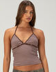 RSQ Womens Stripe Halter Top image number 1