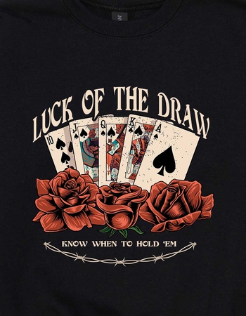 LUCK Hold Em Unisex Kids Crewneck Sweatshirt Alternative Image