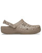 CROCS Floral Cut-Out Womens Classic Clogs image number 2