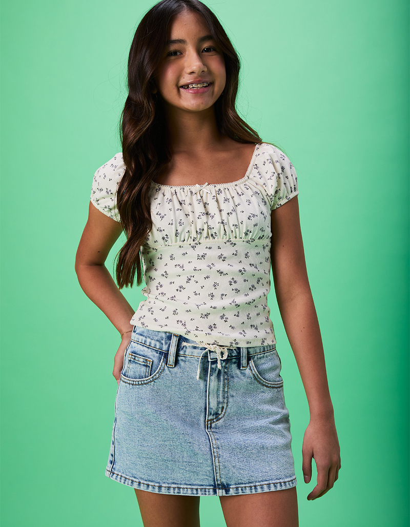 RSQ Girls Self Tie Denim Skort image number 0