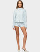 EDIKTED Myah Pinstripe Micro Shorts image number 8