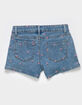 TRACTR Brittany Embroidered Floral Girls Denim Shorts image number 2