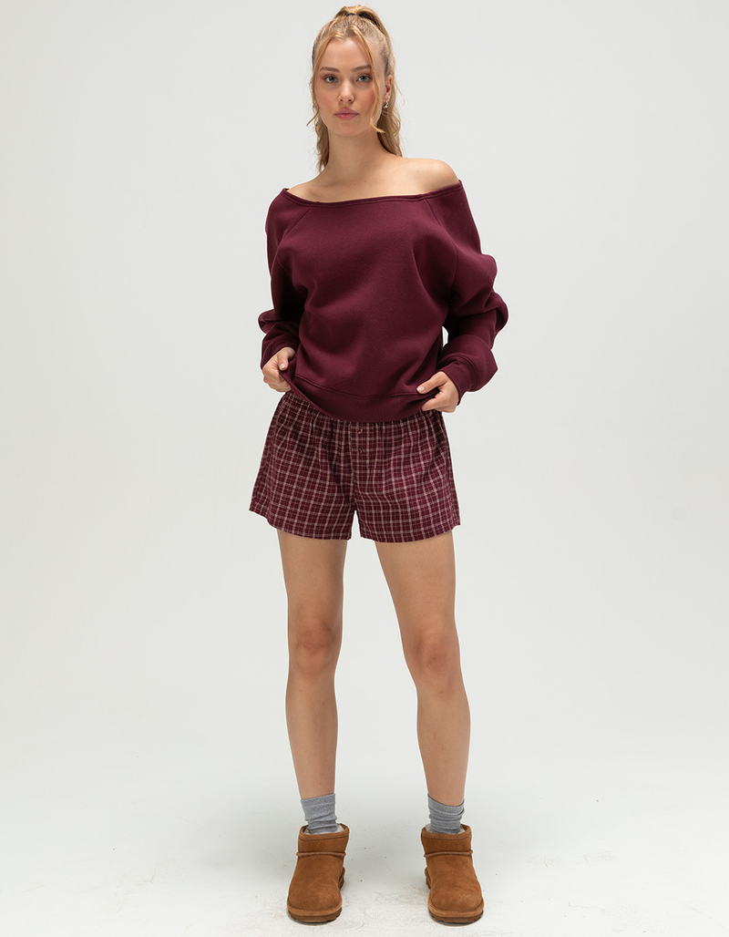 TILLYS Off The Shoulder Womens Sweatshirt image number 4