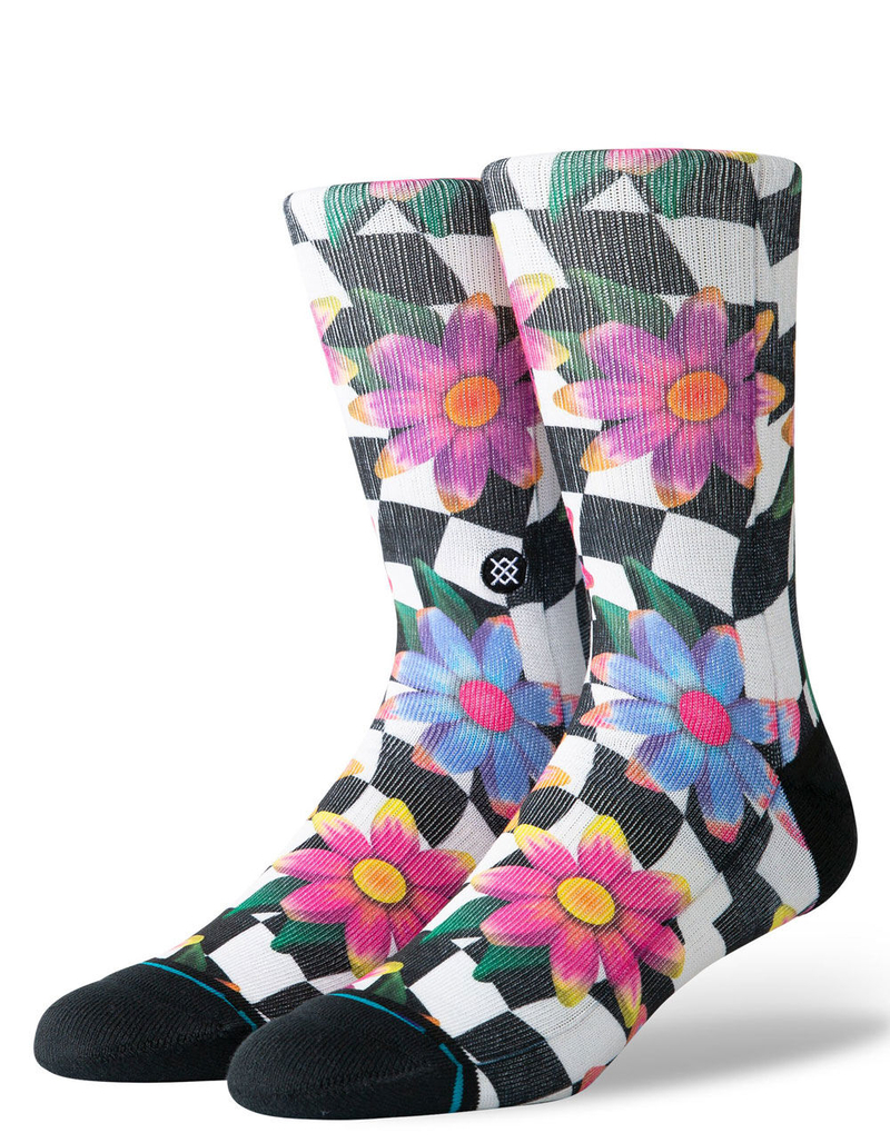 STANCE Flower Rave Mens Crew Socks image number 0