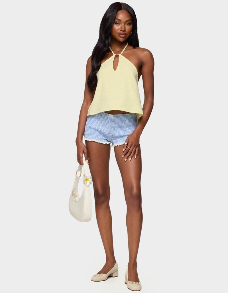 EDIKTED Oliviana Linen Look Halter Top image number 4