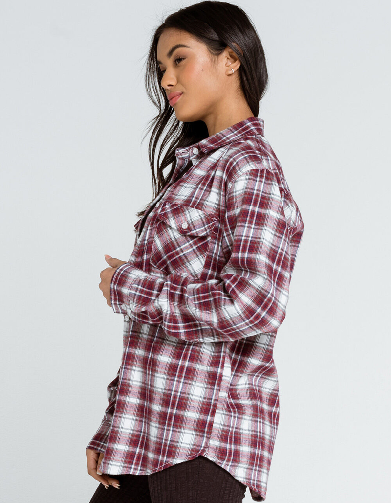 RSQ Traditional Plaid Womens Flannel Shirt image number 1